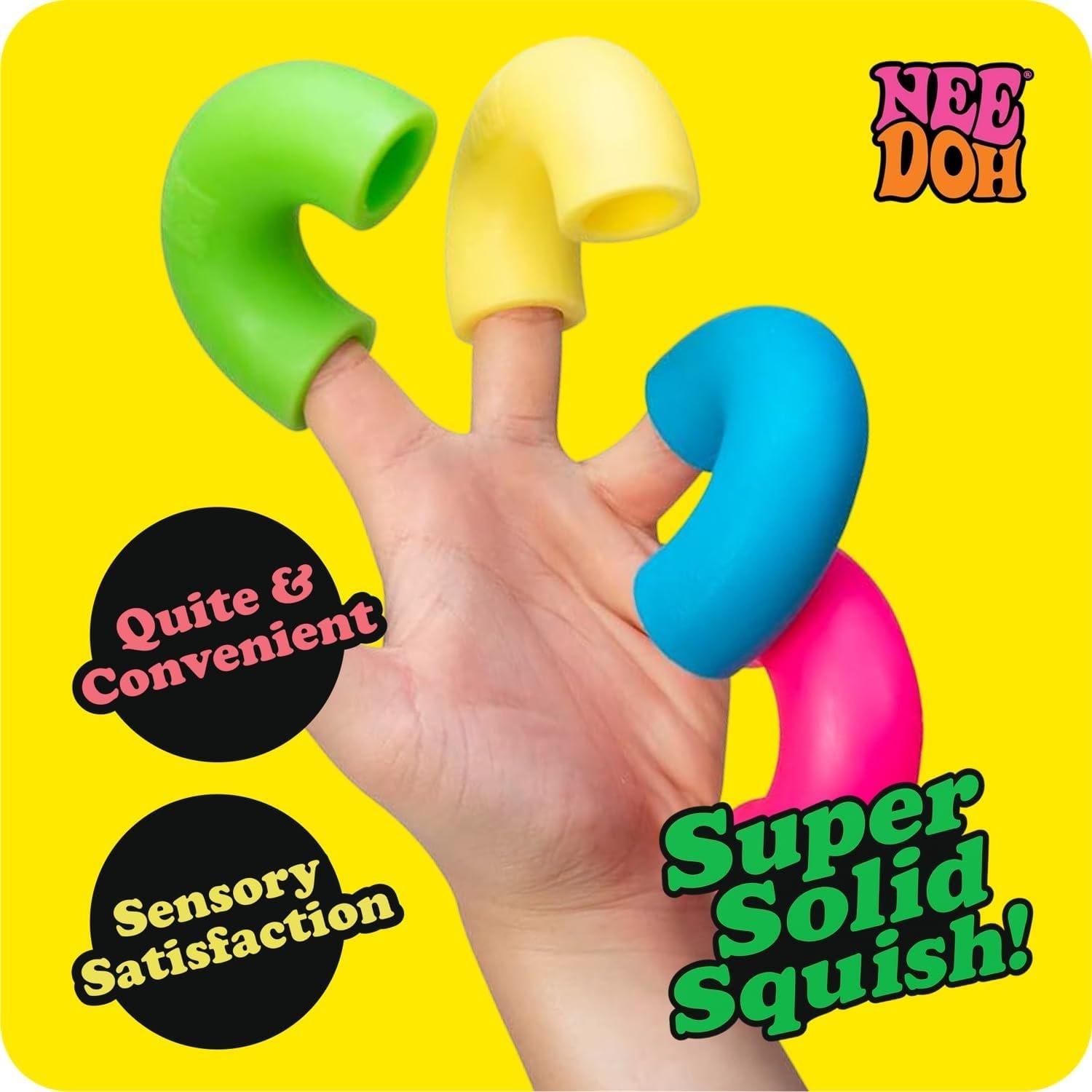 NEEDOH NeeDoh Mac ??N?? Squeeze ?C 4 Squishy Noodles ?C Assorted - Image 2