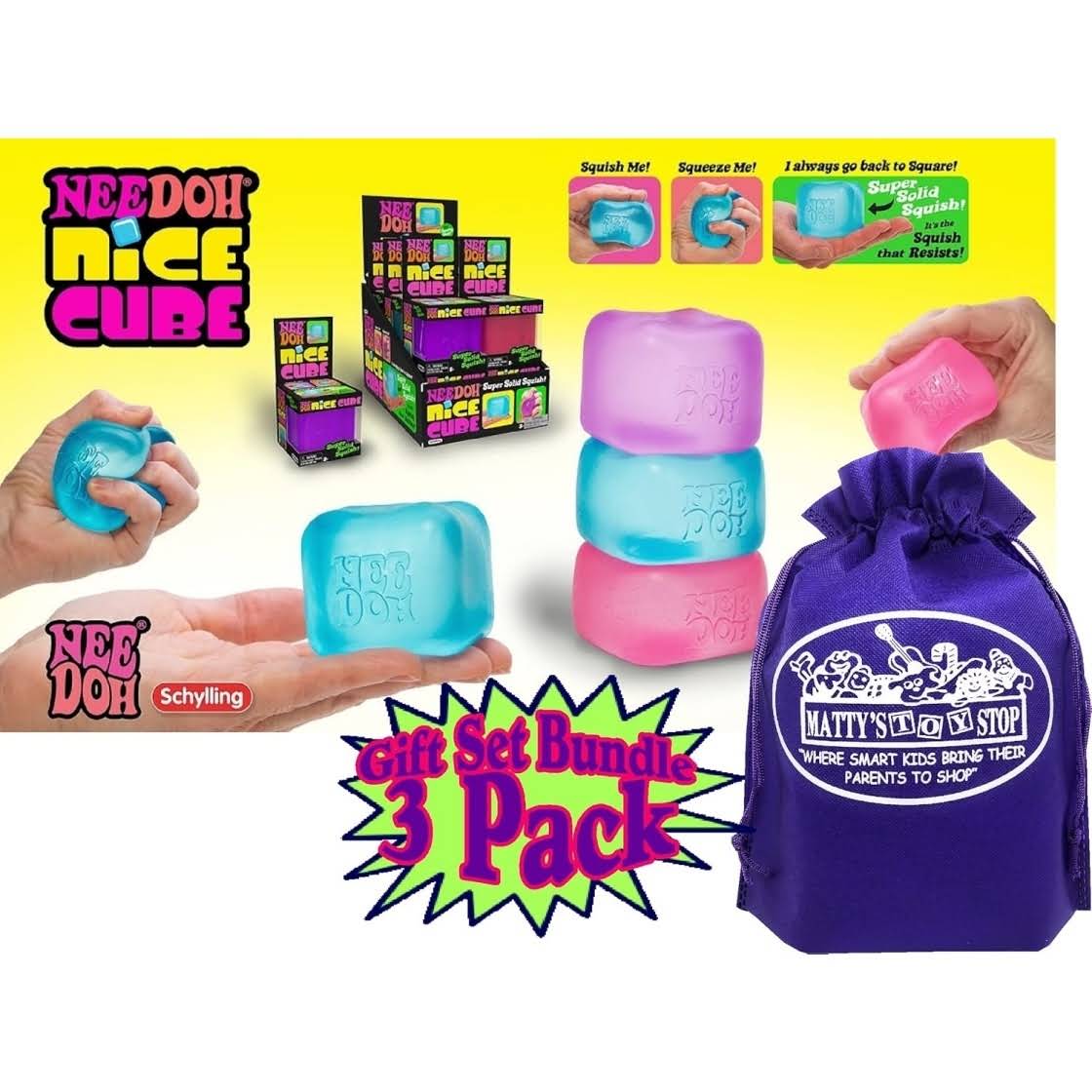 NEEDOH Nice Cube Translucent NeeDoh ?C 3 Pack (Purple/Pink/Blue) - Image 2